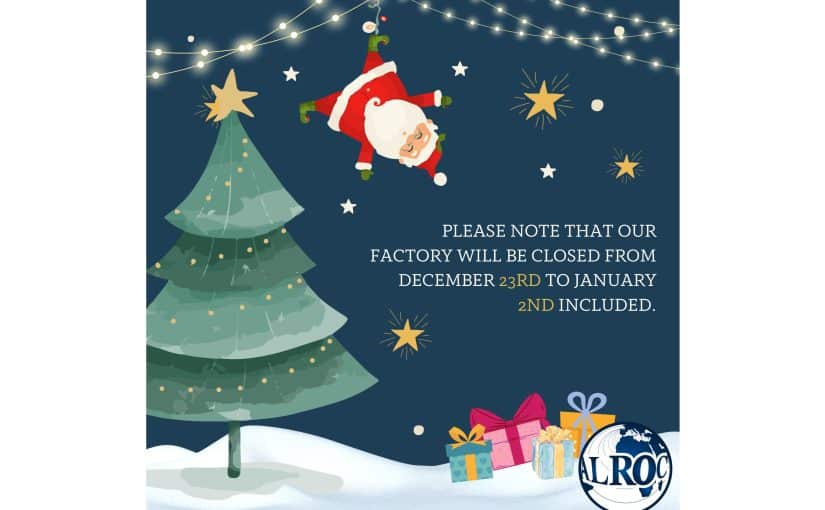 Christmas illustration informing of the closure of the company for the end of the year holidays.